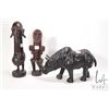 Image 1 : Three pieces of African art including fertility statue signed by artist Katumo 12" in height, styliz