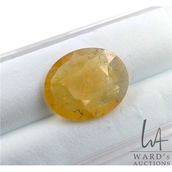 6.32 ct Certified Yellow Sapphire gemstone, Certificate provided by consignor