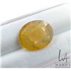 Image 1 : 6.32 ct Certified Yellow Sapphire gemstone, Certificate provided by consignor