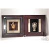 Image 1 : Two framed shadow box of archaic style vessels, note: one missing glass, each 22" square  Note: Ship