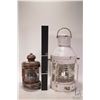 Image 4 : Two vintage ship's lanterns including larger painted and small one marked "Bow Light"