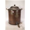 Image 1 : Antique copper alloy lidded drinks container with spigot marked "R & A. Maine Gas Engineers, London 