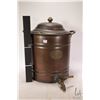 Image 3 : Antique copper alloy lidded drinks container with spigot marked "R & A. Maine Gas Engineers, London 
