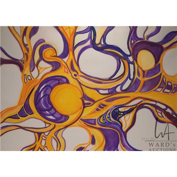 Velma Heath, artist signed watercolour painting, titled on verso "Extended Ovaform", dated April 12/