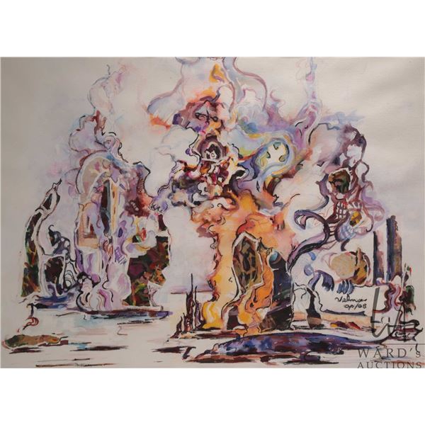 Velma Heath, artist signed watercolour painting, titled on verso "Little Fantasy", 17" X 23". Note: 