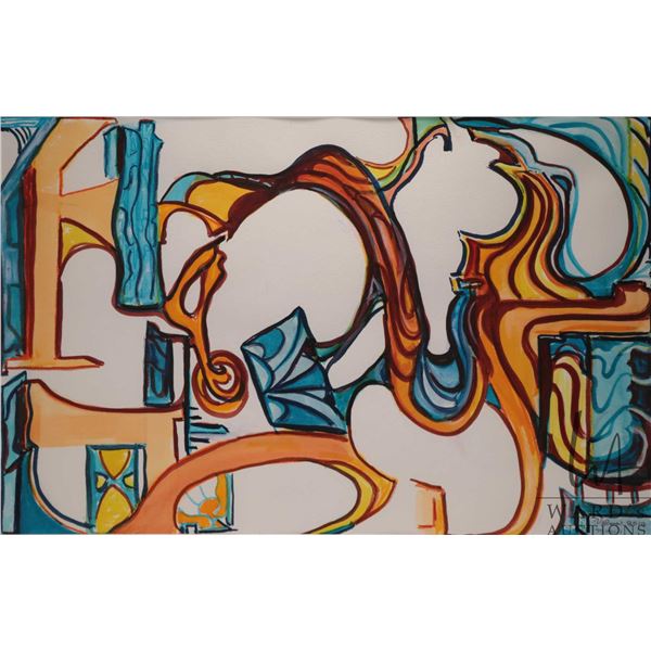 Velma Heath, artist signed watercolour painting, titled on verso "Down Town" dated May 1, 2010, 17" 