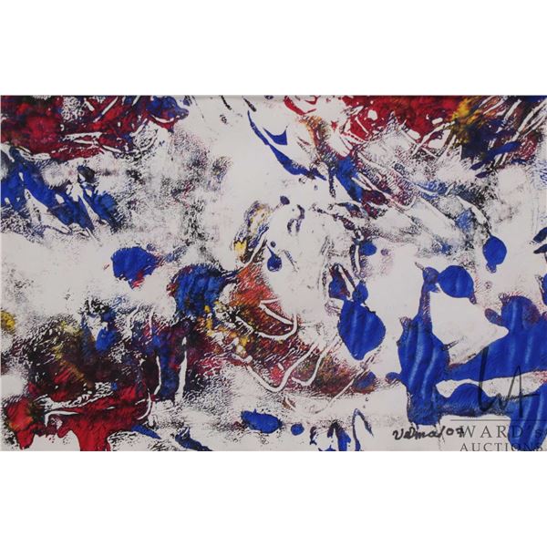 Velma Heath, artist signed untitled abstract watercolour painting, dated '09, 5" X 7 1/2"