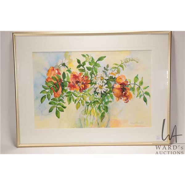 Velma Heath, artist signed watercolour painting, titled on verso "Poppies and Daisies", dated June '