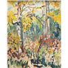 Image 1 : Velma Heath, framed acrylic on canvas, untitled forest scene, 19 1/2" X 15 1/2"