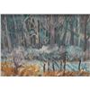 Image 2 : Velma Heath, framed acrylic on canvas, untitled forest in early winter, 11" X 15 1/2"