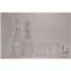 Image 1 : Stuart Crystal "Lyric" drinks decanter with hollow stopper and nine 4" cordial glasses. Note: Not av