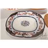Image 2 : Two antique Imari meat platters, one marked Royal Derby W. & B. Longton and an unmarked, each approx