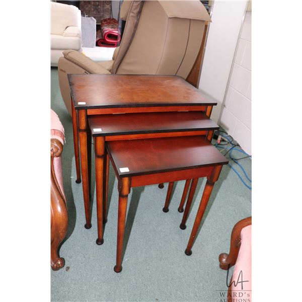 Set of three modern nesting tables from Bombay Company