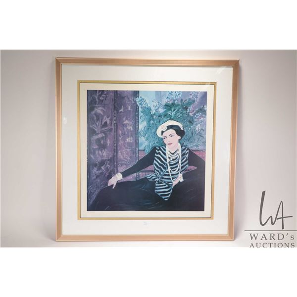 Toti framed limited edition print "Chanel" pencil signed by artist 67/500, overall dimension 28" X 2