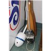 Image 2 : Selection of boating and fishing items including two marker buoys, fishing net made by Ed Cumings, f