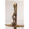 Image 2 : Serpent motif brass balance scale with base fitted with weights, 23" in height
