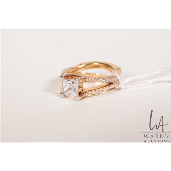 Concepts Jewellery Design 18kt yellow gold and platinum diamond ring, set with one hundred and twelv