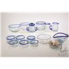 Image 1 : Roselift Height Dos Suenos Mexico glassware including eleven assorted small bowls, sauce boat, cream