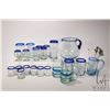 Image 1 : Roselift Height Dos Sueno Mexico glassware including 7" high pitcher, approx. twenty assorted tumble