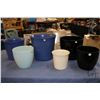 Image 1 : Selection of six German made glazed pots, ranging from 8" to 11" . Note: Not available for shipping.