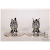 Image 2 : Pair of sterling silver candlesticks marked Durham, each 3" in height