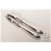 Image 2 : Vintage Wallace Sterling silver berry motif nut dish and a pair of nut crackers with sterling silver