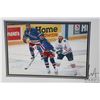 Image 2 : Two framed hockey pictures including Mark Messier Edmonton Oilers and Wayne Gretzky Rangers, each ap