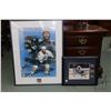 Image 1 : Two framed and hand signed Edmonton Oilers collectibles including Jason Smith, 32" X 25" and No. 20 