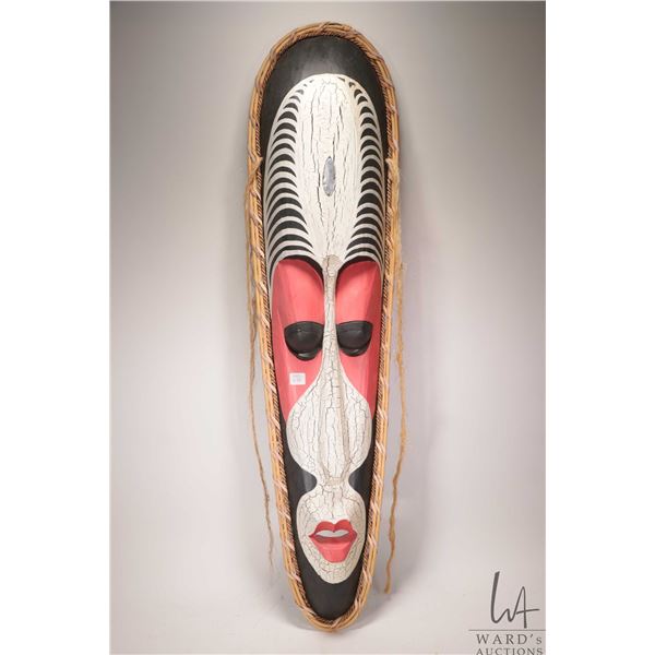 African style wall mask, 40" in height . Note: Not available for shipping. Local pickup only