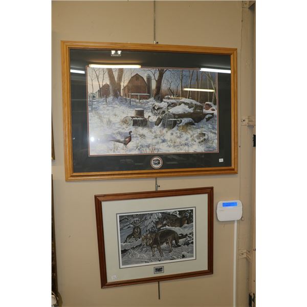 Jim Vissor framed limited edition print titled "Winter Shadows", pencil signed by artist 4514/4950, 