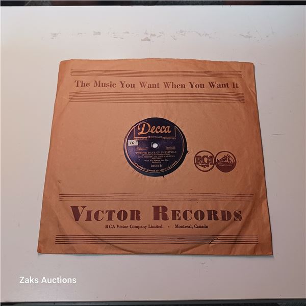 Here Comes Santa Claus/Twelve Days of Christmas - Decca, A-715