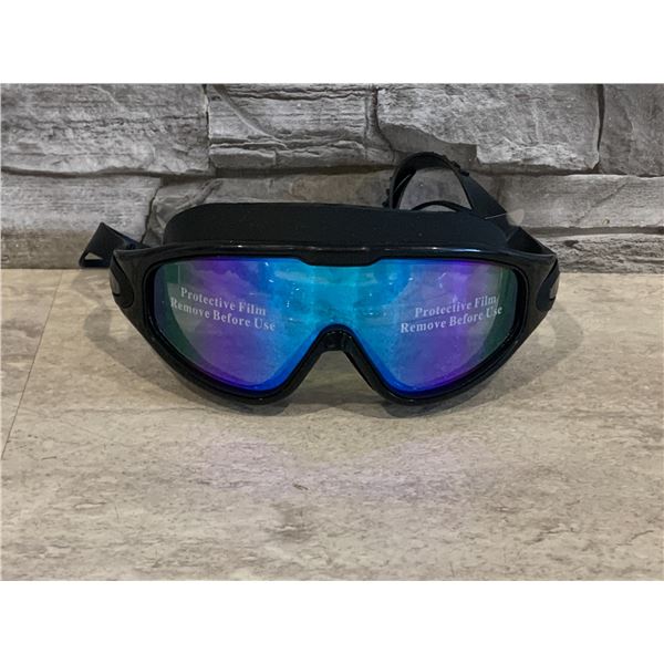 Big Frame Swimming Goggles - Blue Colour Plated - New