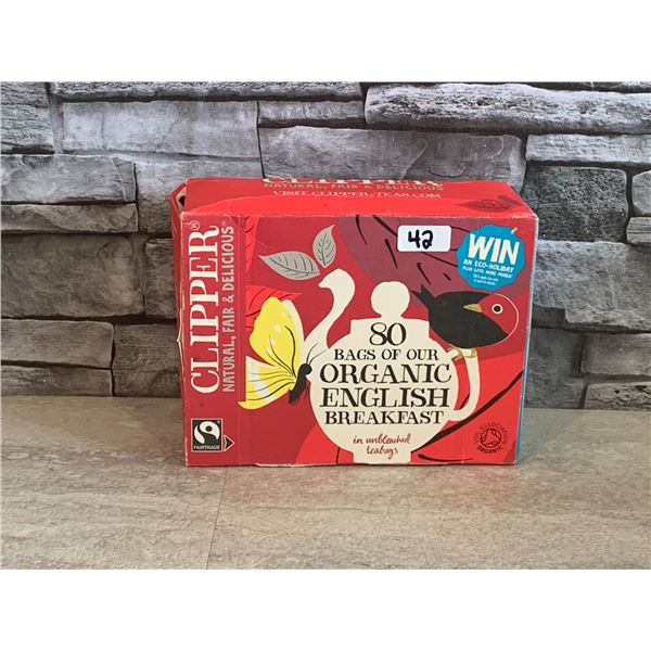 Clipper Organic English Breakfast - 80 Pcs - BB: 29/01/2026 - New