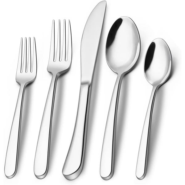 Heavy Duty Stainless Steel Silverware Set - 40 Pcs - New