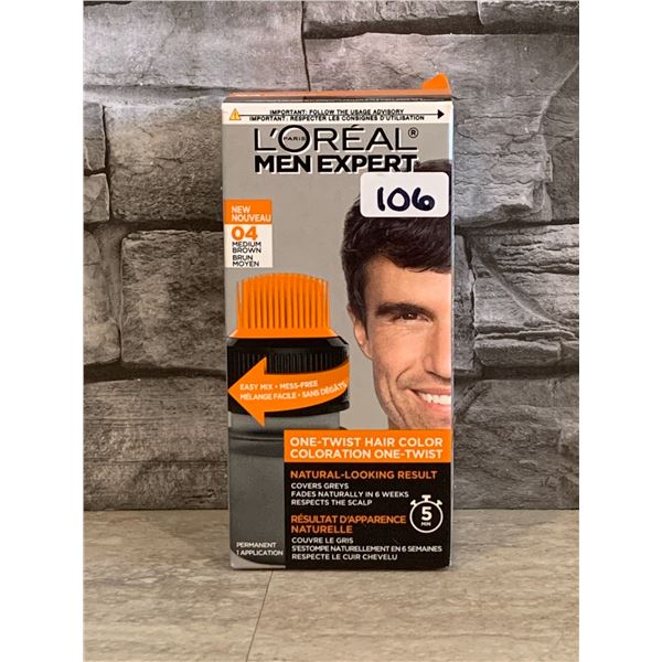 L'Oreal Men Expert - One-Twist Hair Colour - Colour: 04 Medium Brown - New