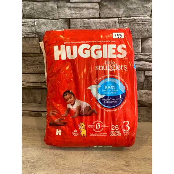Huggies Little Snugglers - Size 3 - 26 Diapers - New