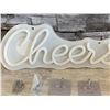 Image 3 : Neon LED "Cheers" Wall Light - USB Powered - White - New