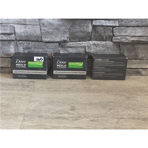 Lot of 3 Dove Men+ Care Soap - 3-in-1 - Extra Fresh Refreshening - New