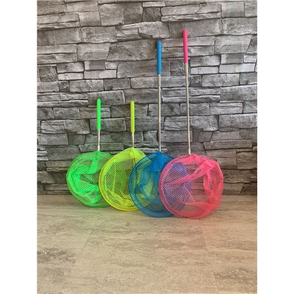 Catching Nets - Adjustable Handle - 4 Pack - New