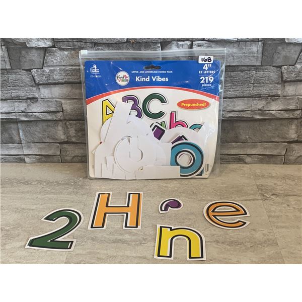 Upper and Lower Case Letters - 4" - 219 Pcs - New