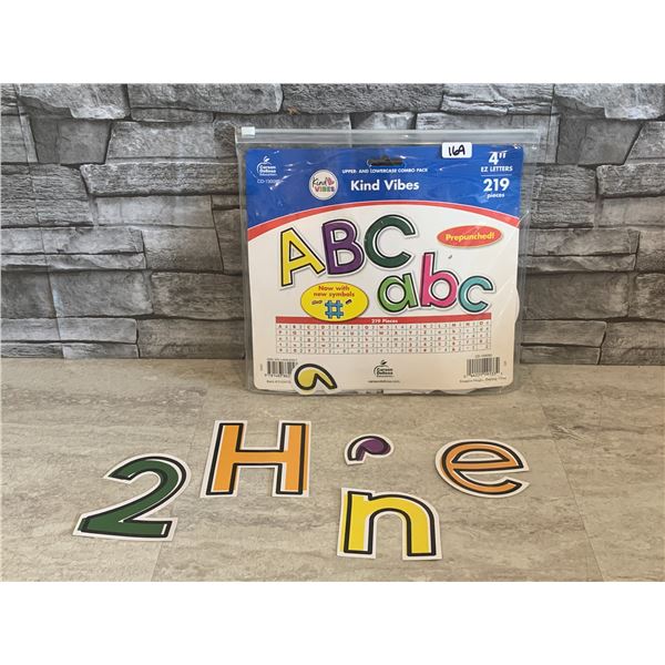 Upper and Lower Case Letters - 4" - 219 Pcs - New