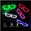 Image 1 : LED Glasses Mardi Gras Party Supplies - 5 Neon Colors - 3 Light Modes - 25 Pcs - New