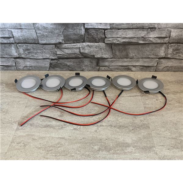 LED Puck Light  - 6 Pack - 2.75" - 12V - White - New