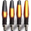 Image 2 : Motorcycle Universal Blinkers/Turn Signals - 4 Pack - New