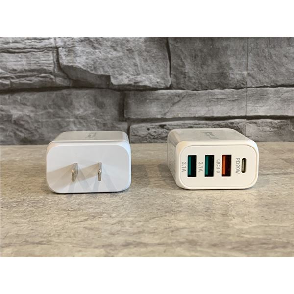 USB C & USB A Charger Block - 2 Pack - New