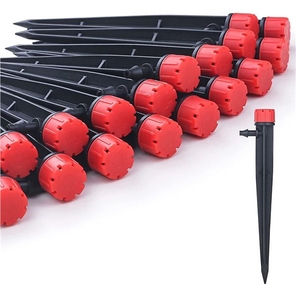 Adjustable 360 Degree Water Flow Irrigation Drippers - 50 Pcs - Brand New