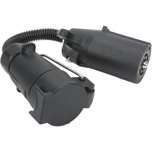 Trailer Plug Adapter - Socket 7-Pin European Socket to 7-Pin Plug Trailer - New