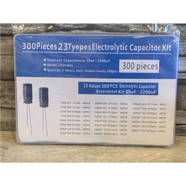 Electrolytic Capacitor Kit - 23 Values - 300 Pcs - New