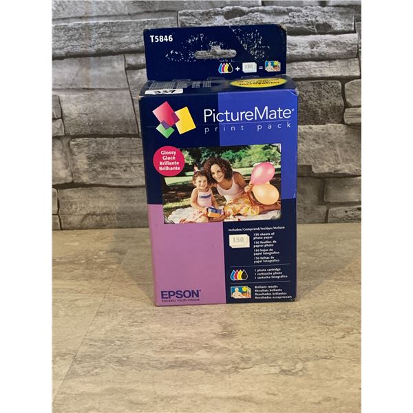 Epson T5846 Ink & Paper Print Pack for Picture Mate 200 Series - Glossy - New