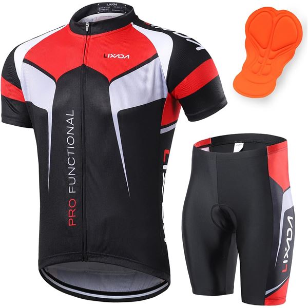 Men's Cycling Jersey Set with Padded Shorts - Size Small - New